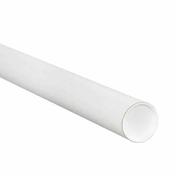 2 x 24'' White Tubes with Caps, 50PK, Bsc Preferred, Mfr#: S-358